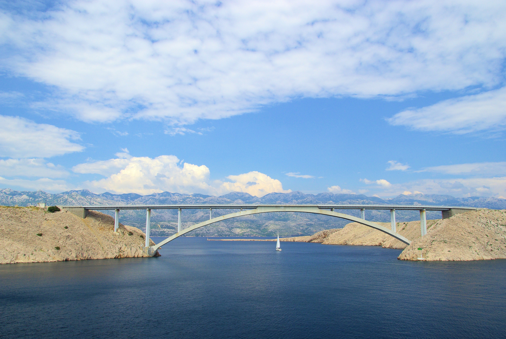 Pag island bridge wind