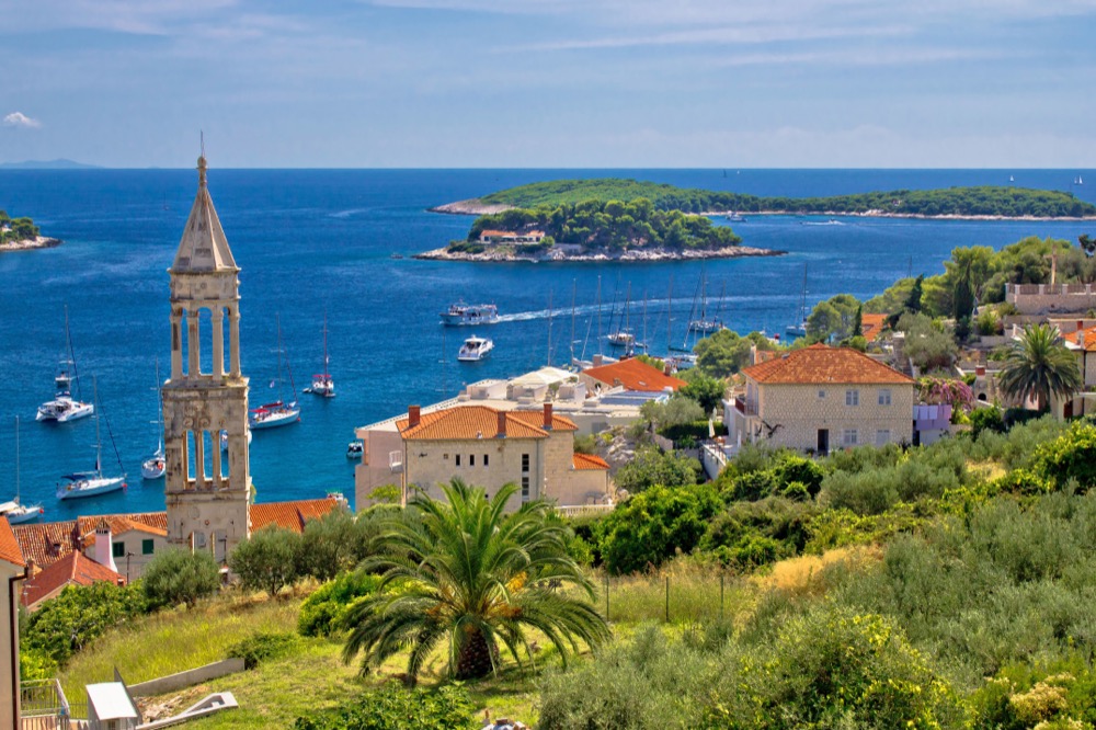 Hvar with the view over Paklinski Islands