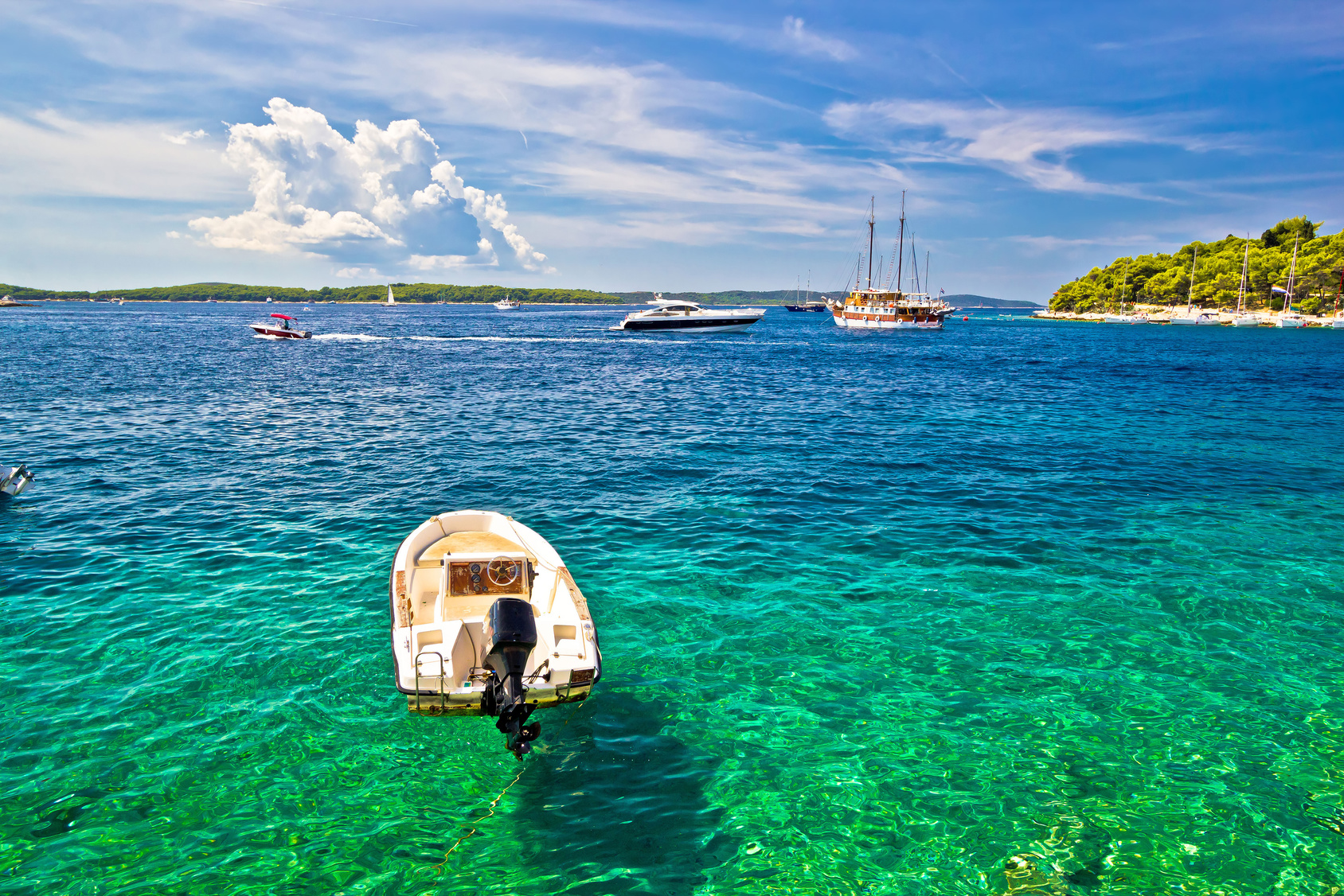 Ždrilca bay anchoring spot