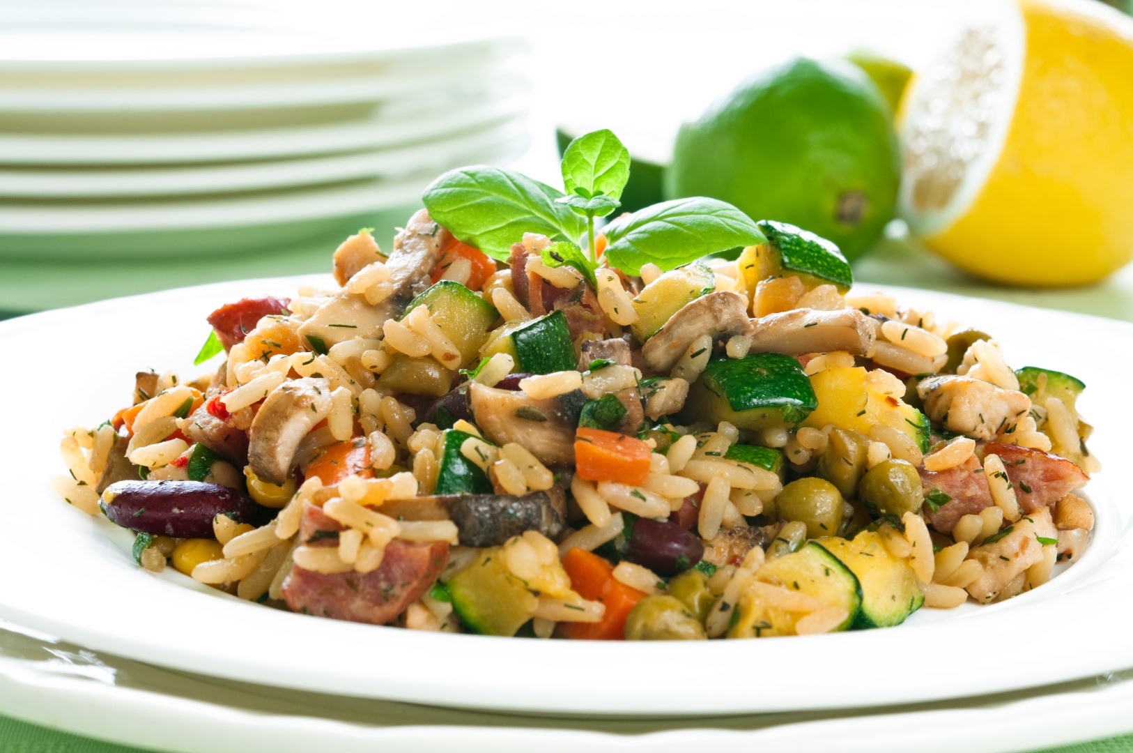 Risotto with chicken and vegetables