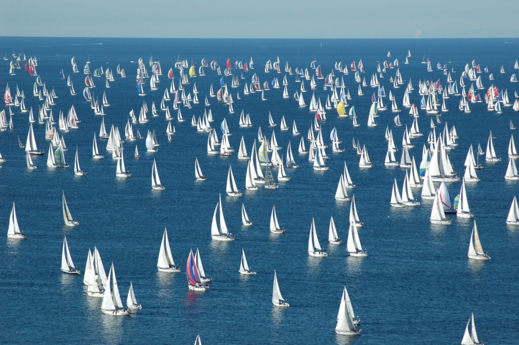 Regattas, sailing race, sailing yachts