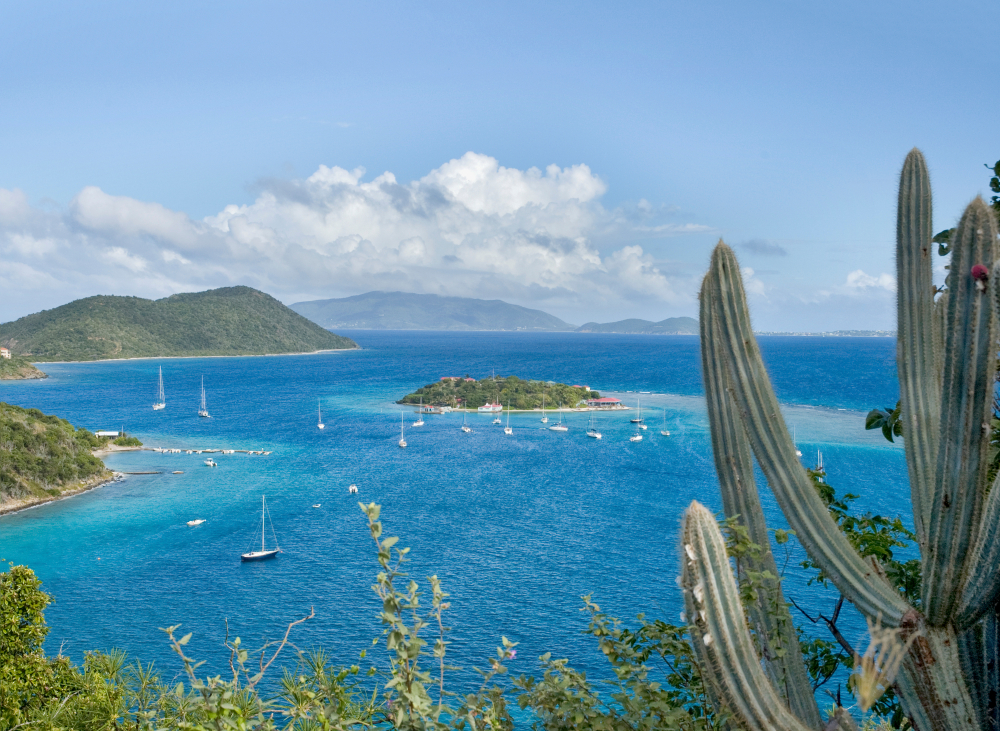 Sea view from a spot in British Virgin Islands