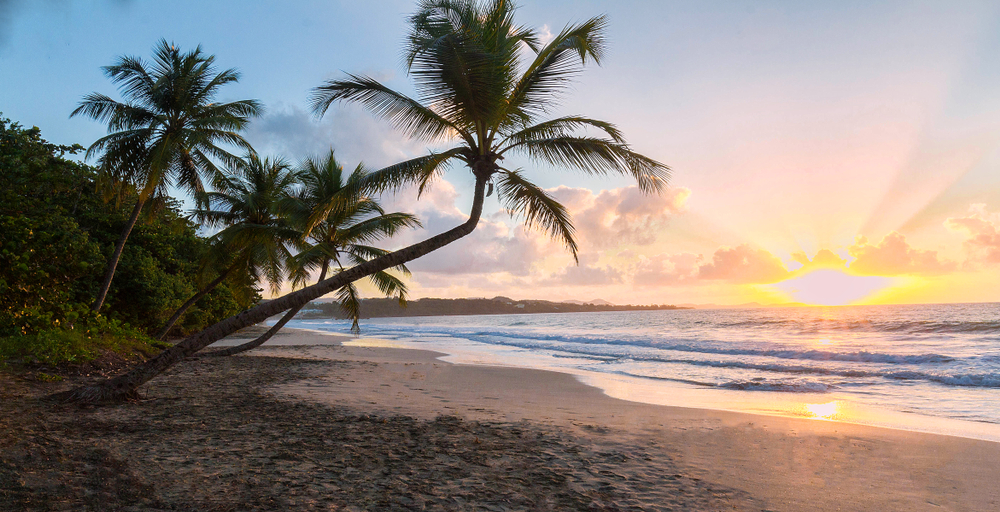 Martinique sunset from the beach