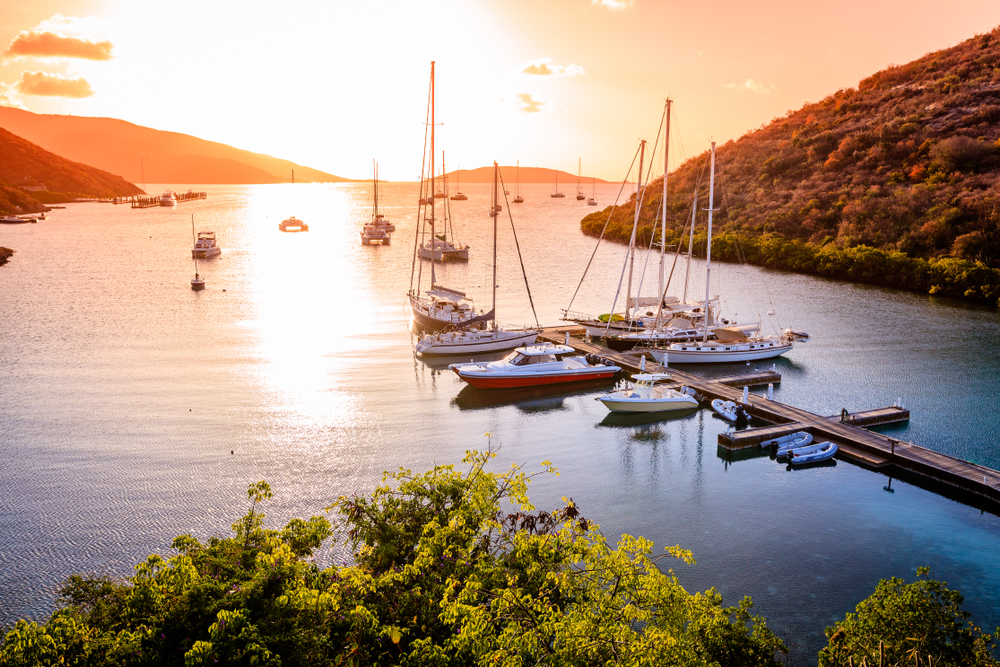 The British Virgin Island sunset