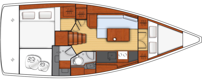 One of Oceanis 35.1cabin version