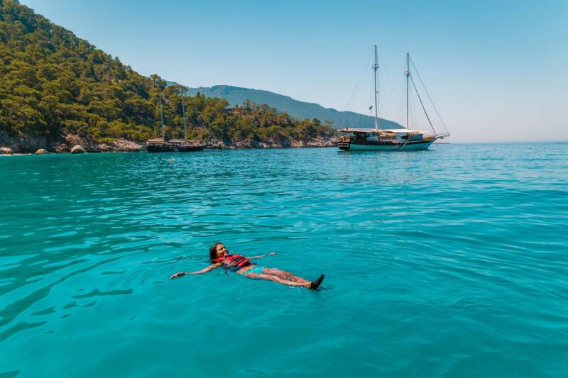 Yacht Charter in Fethiye Sailing Region - Swimming in Fethiye