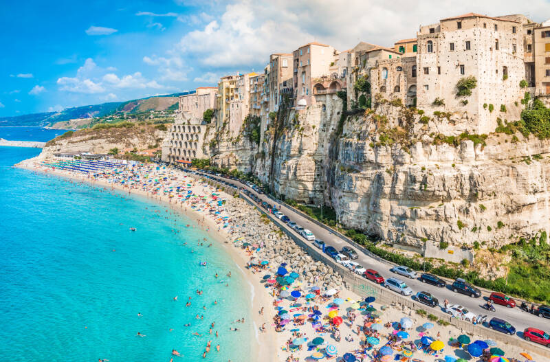 Spiaggia di Tropea nella Regione Calabria (Italia)