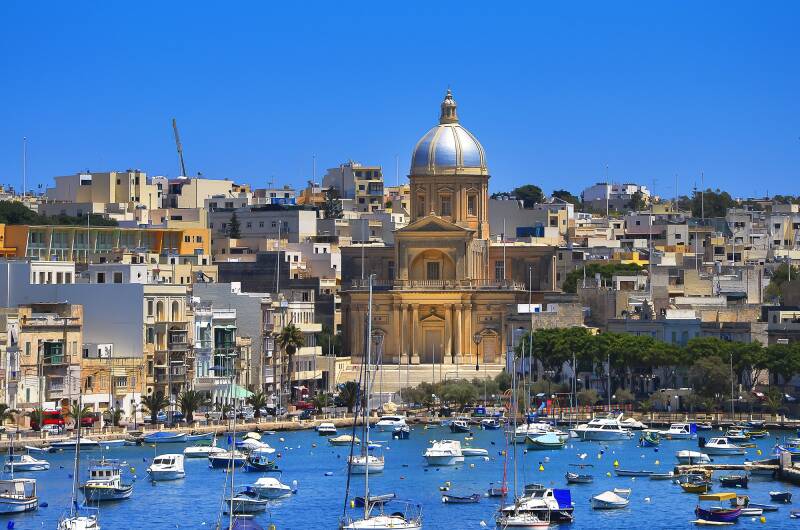 Marina di Kalkara nella regione velica di Malta