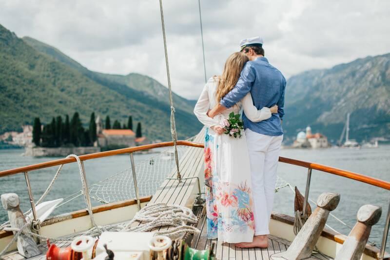 Montenegro Kotor Couple Sailing