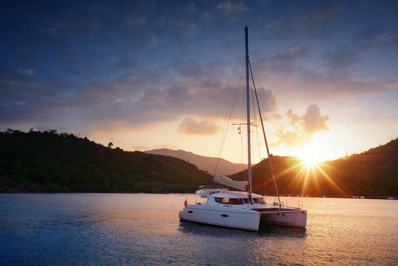 A Sailing Catamaran