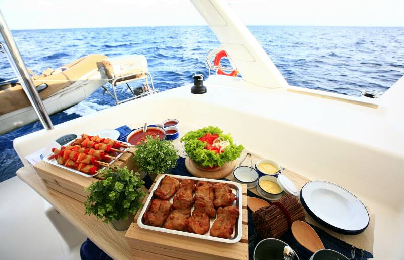 Snacks Aboard a Yacht