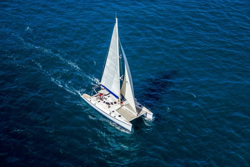 Catamaran Sailing Sea