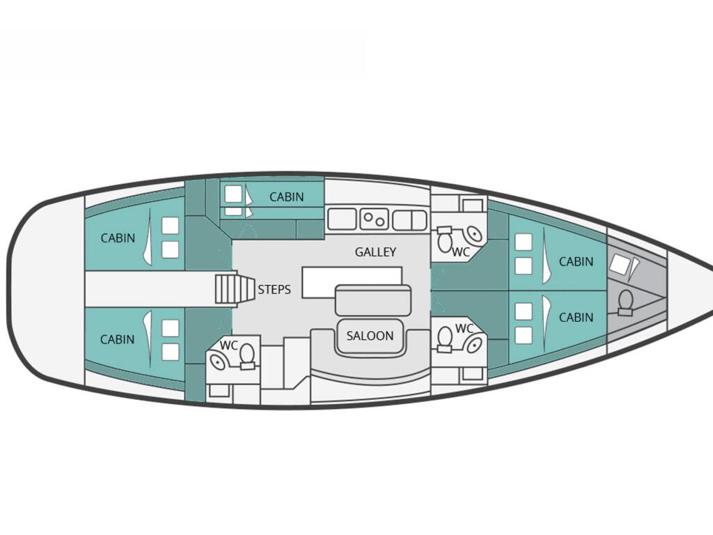 Cyclades 50.5 Zorba Cabin 3