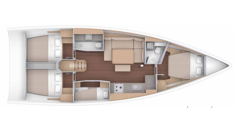 Dufour 430 GL Tahiri - bareboat