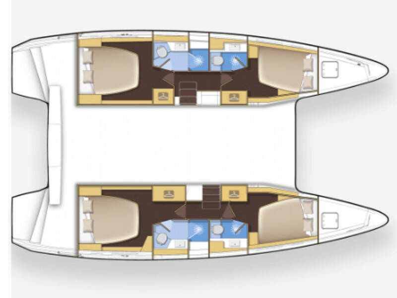 Lagoon 42 No Name: Forward Cabin #1 (Cabin Charter 2 pax) FULLY CREWED, ALL EXPENSES
