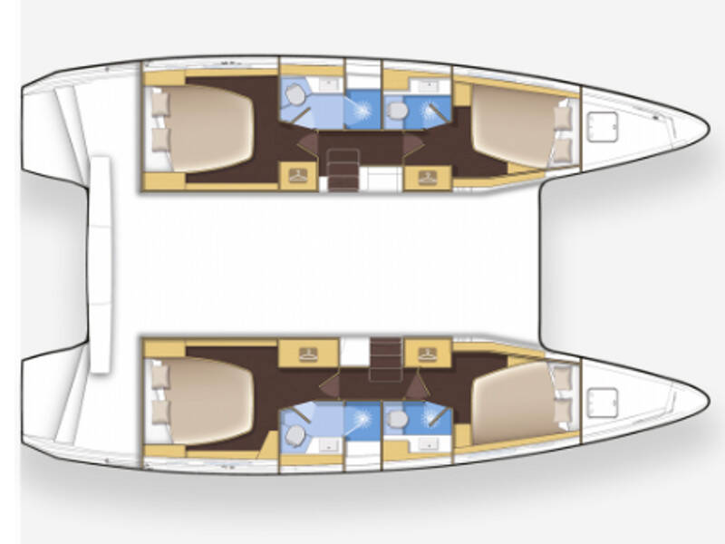 Lagoon 42 No Name: Forward Cabin #1 (Cabin Charter 2 pax) FULLY CREWED, ALL EXPENSES