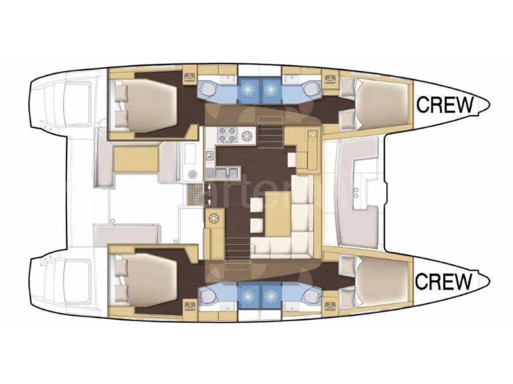 Lagoon 450 Fly  Cabin 3