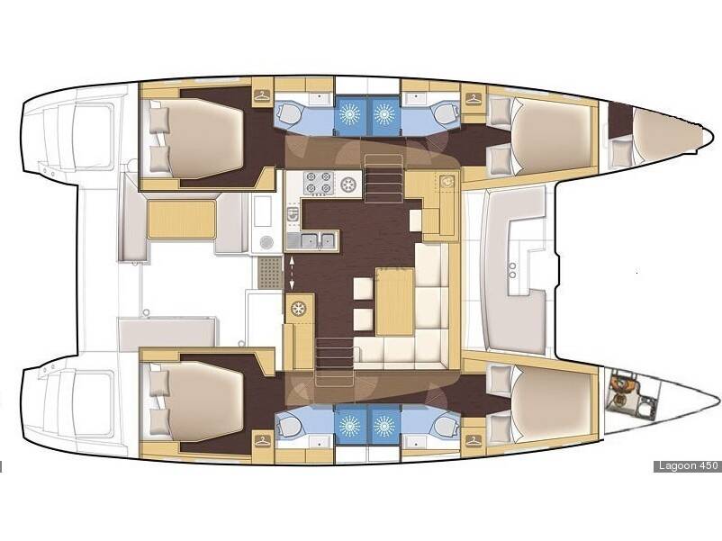 Lagoon 450 Fly MADICON (generator, air-condition, watermaker, dishwasher, washing machine, 2 SUP free of charge) *Skippered only*