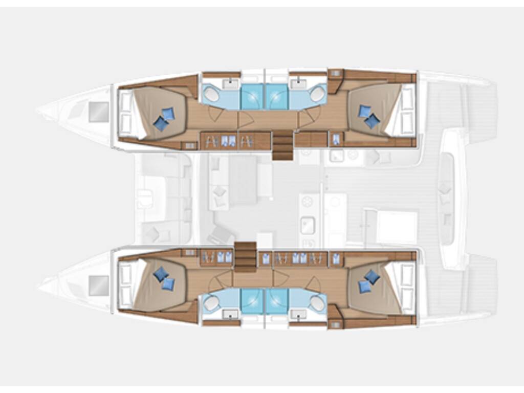 Lagoon 46 Blue Alma (A/C, WM, Generator, Inverter 12/220V)