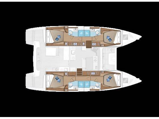 Lagoon 46 CASS (generator, air condition, water maker, inverter, teak cockpit, underwater lights, 2 SUP free of charge)