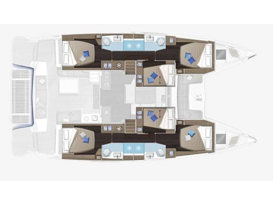 Lagoon 51 EFKRATI (generator, air condition, water maker, tenderlift / bathing platform)