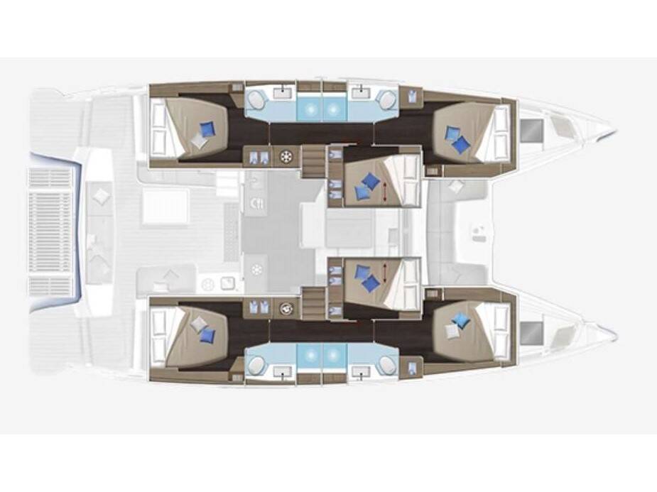 Lagoon 51 ARANEL (VIP EQUIPPED, Generator, Air-condition, Watermaker, tenderlift / bating platform, 2 SUP)