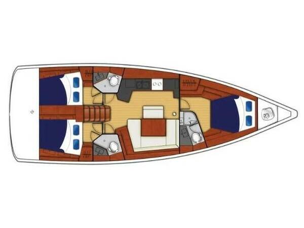 Oceanis 45, 3 cabins Rumba