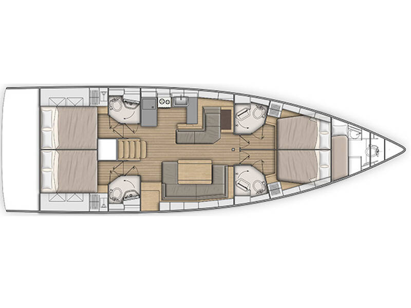 Oceanis 51.1 NIREAS (generator, air condition, pearl grey hull, 1 SUP free of charge)