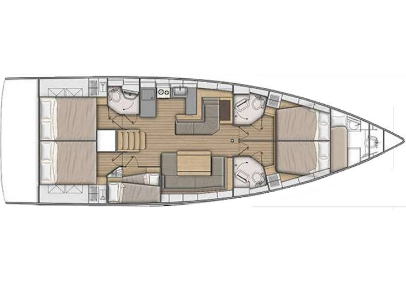 Oceanis 51.1 Black Swan (A/C - Generator - 12 pax)