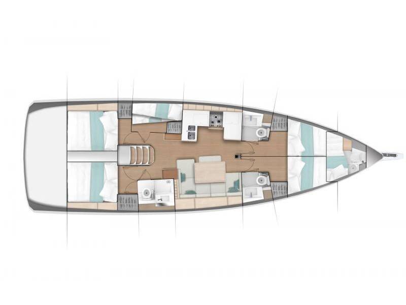 Sun Odyssey 490 5 cabins ETHERIA